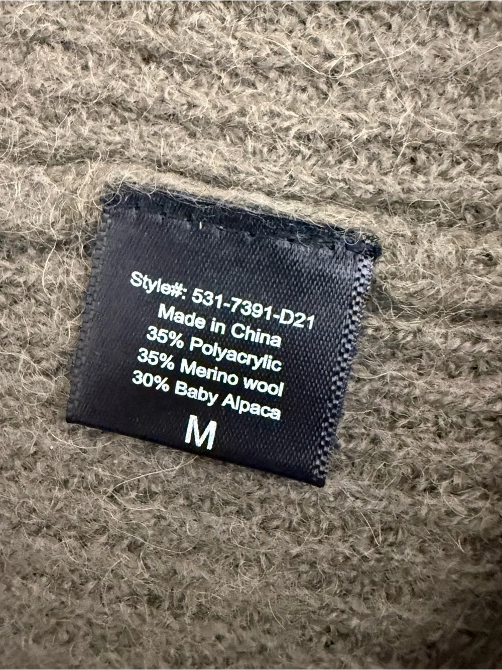 Jenni Kayne Merino Wool Baby Alpaca Blend Fisherman Knit Sweatpants Size Medium